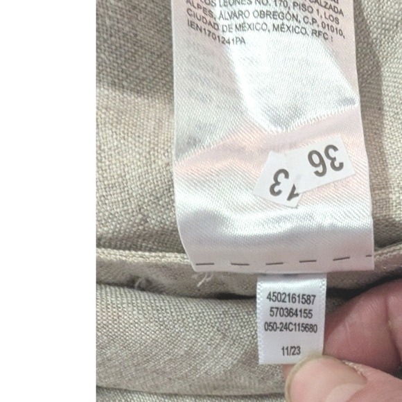 Chicos $169 Khaki Rhinestone Linen Tunic Maxi Dress 3 US16/18 Resort Costal Boho - Picture 9 of 10